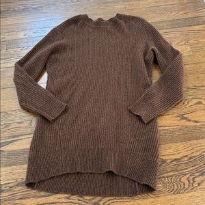 Rag & Bone Pierce multi ribbed cashmere Brown Sweater Dress, XS